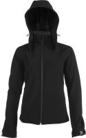 LADIES' DETACHABLE Kapucnis felső SOFTSHELL JACKET Black